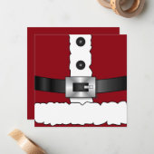 クリスマスパーティ サンタクロース ノートカード (正面/裏面インサイチュ)