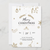 クリスマスパーティ  ホリデーパーティ 子供 クリスマス イブ 招待状 (正面)