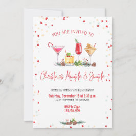 クリスマスパーティ  ホリデー カクテル クリスマス 仕事 招待状