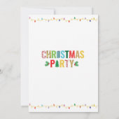 クリスマスパーティ ホリデー ツリー ライト フェスティブ 招待状 (裏面)