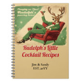 クリスマスパーティ ヴィンテージ ユニーク クリスマス レシピ ノートブック (正面)