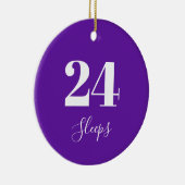 クリスマスパープルへのスリープの数 セラミックオーナメント (右)