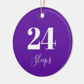 クリスマスパープルへのスリープの数 セラミックオーナメント (左)