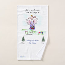 クリスマスパープルエンジェルスケッチ「ユーマイフレンド」   