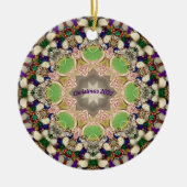 クリスマスパープルブルーグリーン2022 セラミックオーナメント (正面)