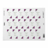 クリスマスパープルポインセチア結婚花 ラベル (フルシート)