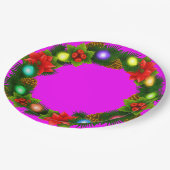 クリスマスパープル紙パーティープレート9" ペーパープレート (アングル)