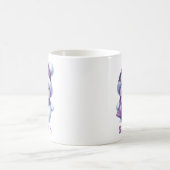 クリスマスパープル雪だるま名前をカスタムする コーヒーマグカップ (中央)