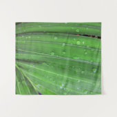 クリスマスパームと雨粒 タペストリー (正面(横))