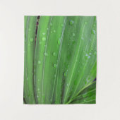 クリスマスパームと雨粒 タペストリー (正面)