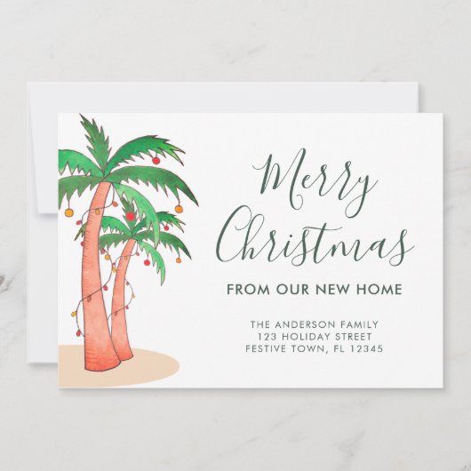 クリスマスパームの木が動く 案内状 (正面)