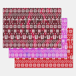 クリスマスパームの木とビーチサンダル ラッピングペーパーシート