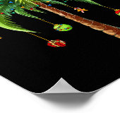 クリスマスパームクリスマスツリートロピカルビーチハワイウォム ポスター (角)