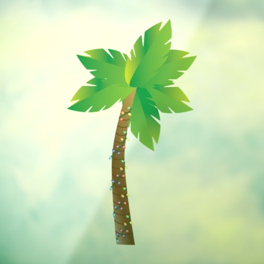 クリスマスパームツリーウィンドウにしがみつく ウィンドウサイン (シート3)