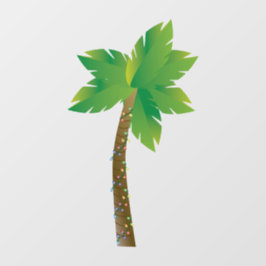 クリスマスパームツリーウィンドウにしがみつく ウィンドウサイン