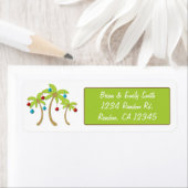 クリスマスパームツリーオーナメント差出人住所ラベル ラベル (インサイチュ)