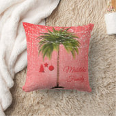 クリスマスパームツリーグリッタートロピカルライト クッション (ブランケット)