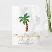 クリスマスパームツリーストリングライト《写真》ぼけ味 シーズンカード (正面)