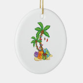 クリスマスパームツリートロピカルクリスマスココナッツライト セラミックオーナメント (右)