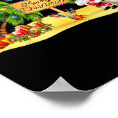 クリスマスパームツリートロピカルクリスマスココナッツライトP ポスター (角)