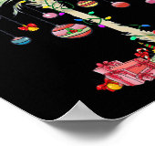 クリスマスパームツリートロピカルクリスマスビーチフロリダハ ポスター (角)