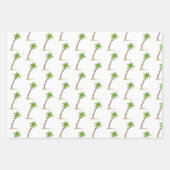 クリスマスパームツリートロピカルビーチイウォーター色 ラッピングペーパーシート (正面3)