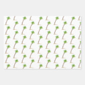 クリスマスパームツリートロピカルビーチイウォーター色 ラッピングペーパーシート (正面2)