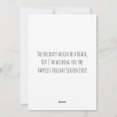 クリスマスパームツリーハッピーホリデーズビーチ シーズンカード (裏面)