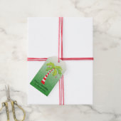 クリスマスパームツリーパーソナライズされたギフトラベル ギフトタグ (より糸付き)