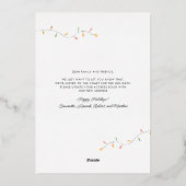 クリスマスパームツリーファミリームービングアナウンス 箔シーズンカード (裏面)