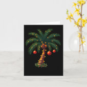 クリスマスパームツリーフェスティバルライトキュートトロピカルS カード (黄色い花)