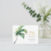 クリスマスパームツリーホリデームービングアナウンス 名刺 (スタンド正面)