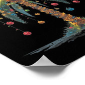 クリスマスパームツリーメリークリスマストロピカルクリス ポスター (角)