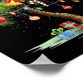 クリスマスパームツリーライトハワイアントロピカルクリスマス3 ポスター (角)