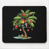 クリスマスパームツリーライトハワイアントロピカルクリスマス3 マウスパッド (正面)