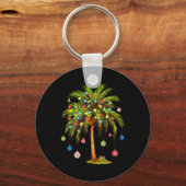 クリスマスパームツリーライトハワイアントロピカルクリスマス キーホルダー (正面)