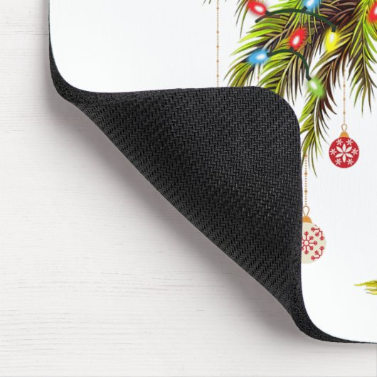 クリスマスパームツリーライトハワイアントロピカルクリスマス マウスパッド (コーナー)