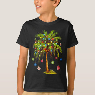 クリスマスパームツリーライトハワイアントロピカルXmas 1 Tシャツ