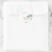 クリスマスパームツリー差出人住所ラベル ラウンドシール (バッグ)