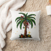 クリスマスパームツリー、ビーチアロハクリスマス クッション (ブランケット)