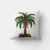 クリスマスパームツリー、ビーチアロハクリスマス クッション (正面)