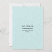 クリスマスパール – トナカイのクマ&ウサギありがとう サンキューカード (裏面)