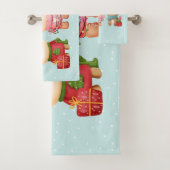 クリスマスパール – トナカイのクマ&ウサギ バスタオルセット (インサイチュ)