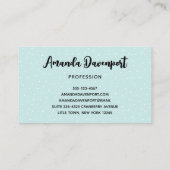 クリスマスパール – トナカイのクマ&ウサギ 名刺 (裏面)