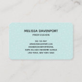 クリスマスパール – トナカイのクマ&ウサギ 名刺 (裏面)