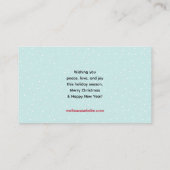 クリスマスパール – トナカイのクマ&ウサギ 名刺 (裏面)