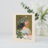 "クリスマスヒイラギリース"の挨拶状 シーズンポストカード (スタンド正面)