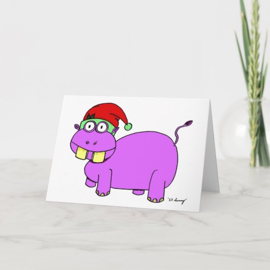 クリスマスヒッポクリスマスカード シーズンカード (正面)