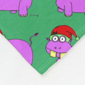 クリスマスヒッポグリーンフリースブランケット フリースブランケット (角)