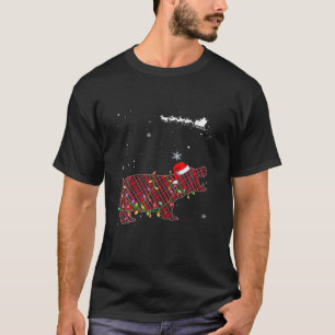 クリスマスヒッポプレイドパジャマ Tシャツ